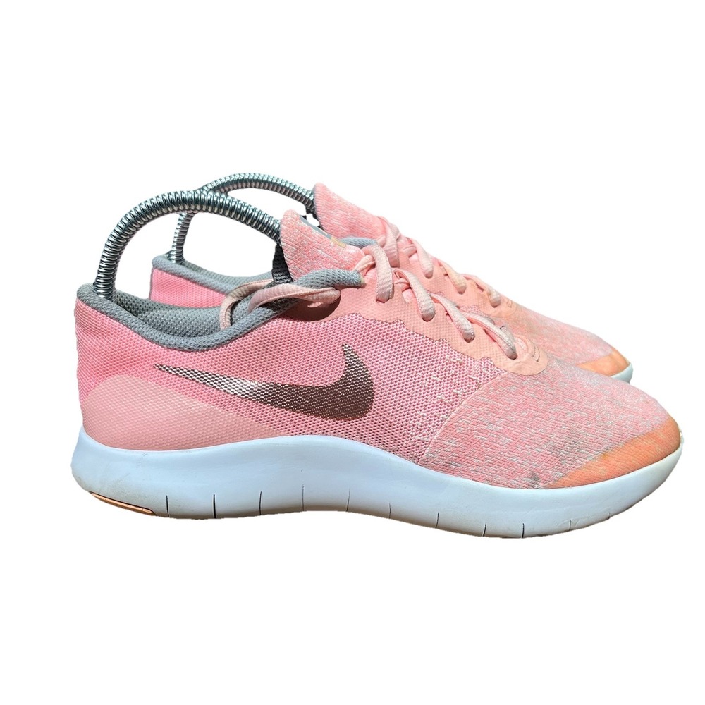 Girls Kids Youth Nike Flex Contact 917937 600 Pink White Sneakers Shoes Size 5